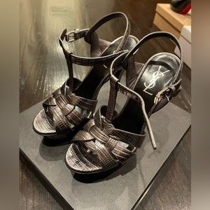 YSL Metallic Heels Size 36